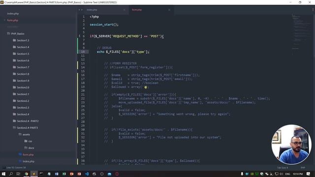 PHP Basics - Document upload - Section 2.4 - Part 3 смотреть онлайн