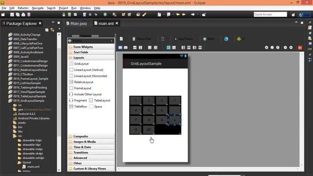 Android #92 GridLayout Calculator Layout смотреть онлайн