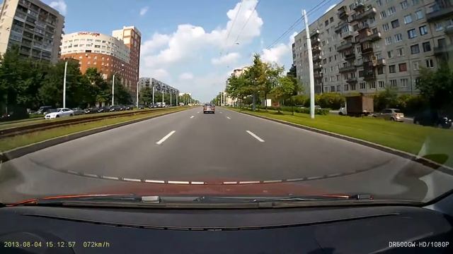 Видео с видеорегистратора BlackVue Wi Fi DR500GW HD (день) - http://bcpro.ru/ смотреть онлайн