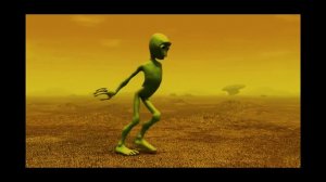танцующий разноцветный инопланетянин