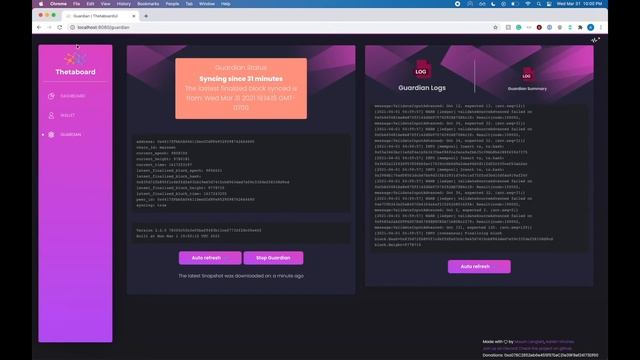 ThetaBoard - Guardian Node snapshot download and start смотреть онлайн