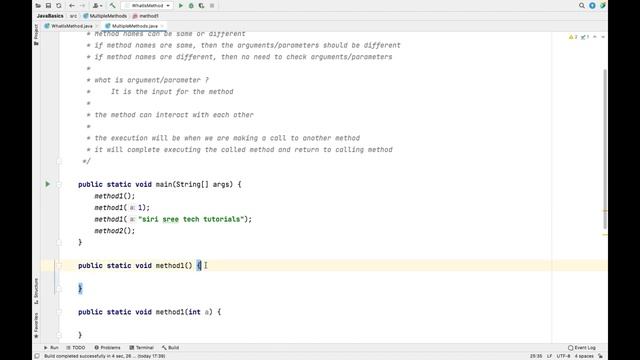 MULTIPLE METHOD CREATION AND METHODS CALLING IN JAVA смотреть онлайн