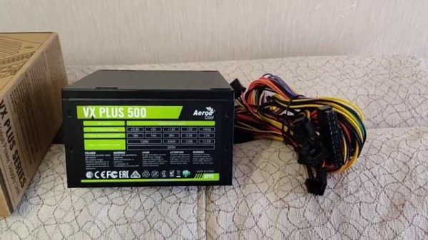 Распаковка – Блок питания для компьютера AeroCool VX-500 Plus