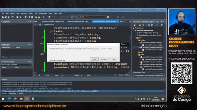 Criando um Sistema Financeiro em Delphi #7 - Criando a tela de login смотреть онлайн