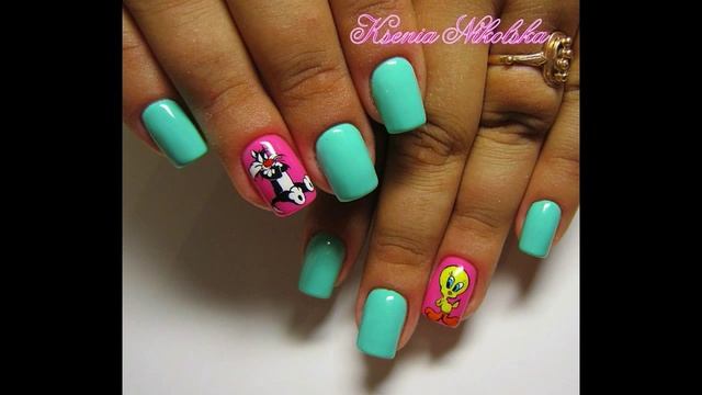 Мои работы - наращивание акрил, покрытие гель-лаком, художественная роспись ногтей. смотреть онлайн