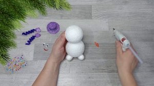 НОВОГОДНИЕ ПОДЕЛКИ своими руками.Новогодний декор.СНЕГОВИК своими руками. Snowman.Christmas craft