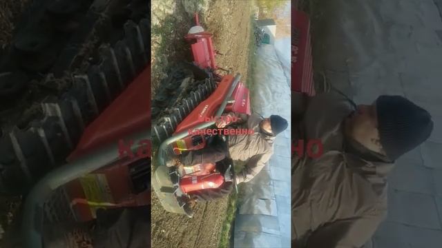 Культивация, фрезеровка почвы. Минитрактор Yanmar AC16 смотреть онлайн
