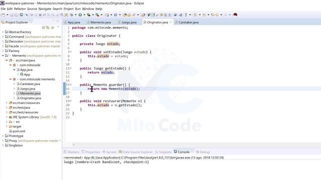 Curso de Patrones de diseño - 10 Memento смотреть онлайн