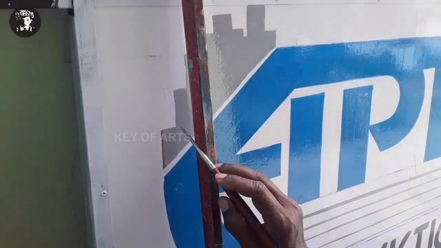 Sign Painting 3D Letter Painting writing Slab Design Font - key of arts смотреть онлайн