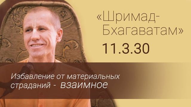 ШБ 11.3.30 Избавление от страданий - взаимное. Е.М. Нанда Бихари прабху. смотреть онлайн