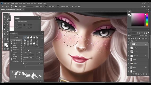 How to add Glitter and Sparkles with Photoshop! смотреть онлайн