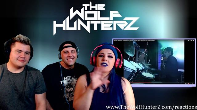 Marilyn Manson - The Beautiful People ( VMA's 1997) THE WOLF HUNTERZ Jon Travis and Suzi Reaction смотреть онлайн