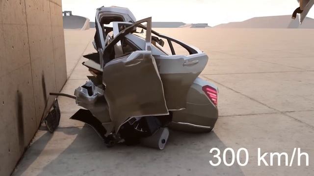 Mercedes-Benz Maybach S600 W222 Vs Wall 300 KM/H CRASH Test - BeamNG Drive