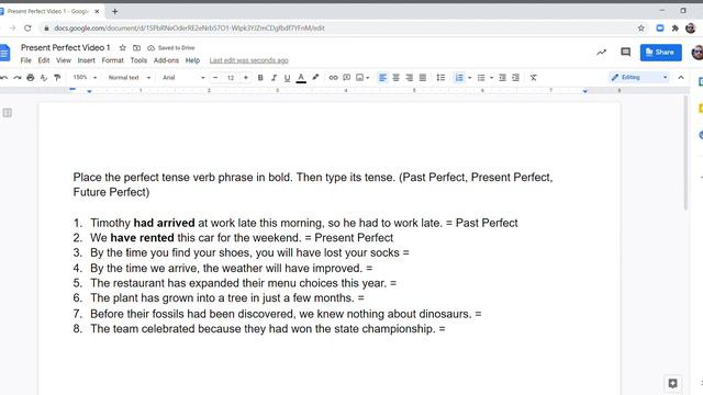 Perfect Tense Practice смотреть онлайн