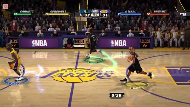 NBA JAM: Legends On Fire Edition - 4-Player Highlight - Shaq Block, Dunk, and Block to Win the Game смотреть онлайн