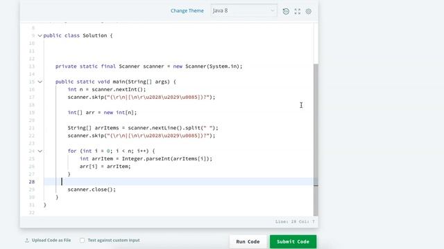 Hackerrank 30 days of code Java 8 Solution: Day 7: Arrays смотреть онлайн