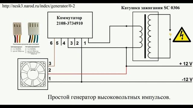 Простой генератор высоковольтных импульсов смотреть онлайн