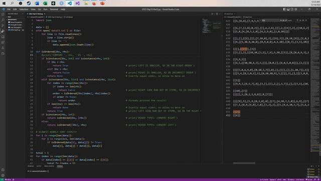 Python Solution - Advent of Code 2022 - Day 13 - Part 2 - Distress Signal смотреть онлайн