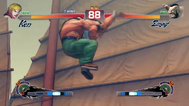 Ultra Street Fighter 4 - Ken Vs Zangief [CPU Vs CPU] смотреть онлайн