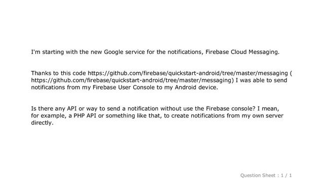 PHP : How can I send a Firebase Cloud Messaging notification without use the Firebase Console? смотреть онлайн