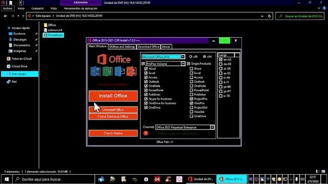 Instalando office 2016, 2019 y 2021 con medicina solo x64. смотреть онлайн