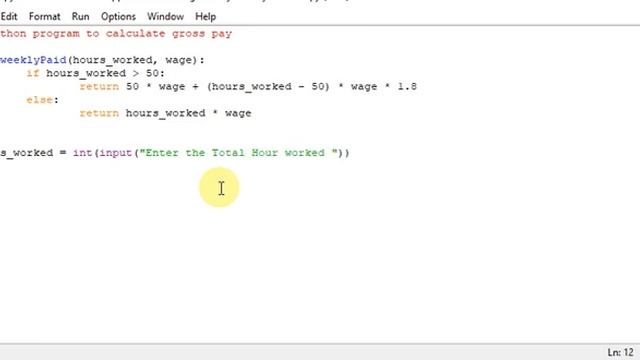 Python program to calculate gross pay смотреть онлайн