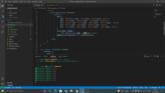 React Native Tutorial for Beginners in Hindi | FlatList смотреть онлайн