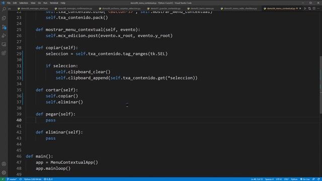 Python Curso V2: 816 3/3 GUI de Tkinter con Menú Contextual con Comandos de Edición de Texto смотреть онлайн