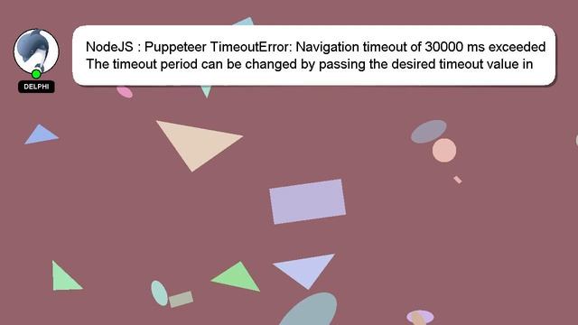 NodeJS : Puppeteer TimeoutError: Navigation timeout of 30000 ms exceeded смотреть онлайн