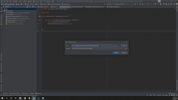 clone github project to android studio