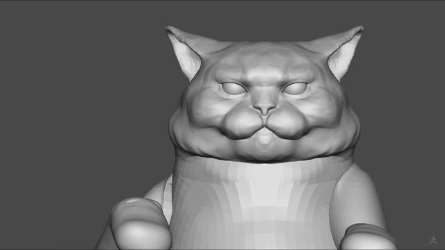 Sculpting a cat in Zbrush. Timelapse смотреть онлайн
