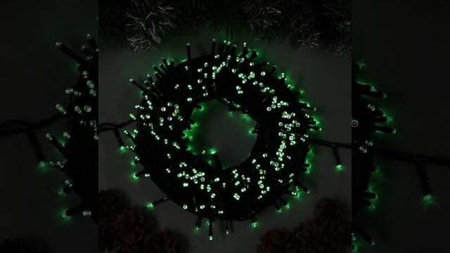 Гирлянда "Клип-лайт" 100 м, свечение зелёное смотреть онлайн