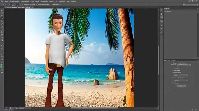 Основной УРОК МОНТАЖА в программе ФОТОШОП CS6 как работать и пользоваться инструментами смотреть онлайн