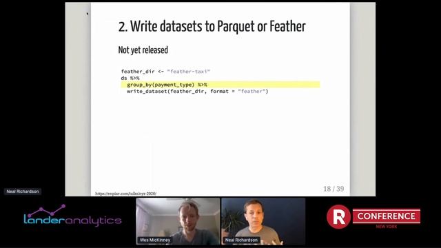 Wes McKinney and Dr. Neal Richardson - Speeding Up Data Access in R with Apache Arrow смотреть онлайн