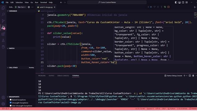 Criando uma interface Grafica Moderna em Python - Aula - 14 (Slider) || #python #tkinter смотреть онлайн
