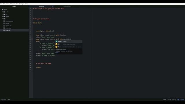 Renpy Tutorial Part 3 | Menus and Labels смотреть онлайн