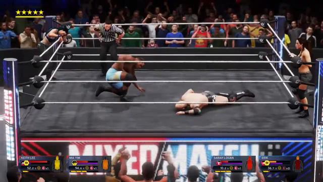 WWE2K20: Mia Yim et Keith Lee vs Erik et Sarah Logan смотреть онлайн