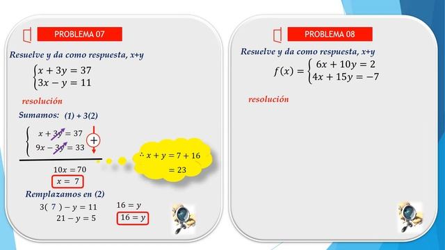 ALGEBRA TEMA 17 SISTEMA DE ECUACIONES LINEALES NIVEL 1 (7-8(8-8) смотреть онлайн