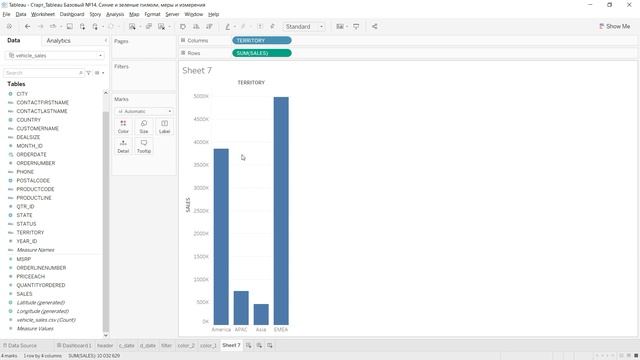 Tableau Базовый №14. Синие и зеленые пилюли, меры и измерения смотреть онлайн