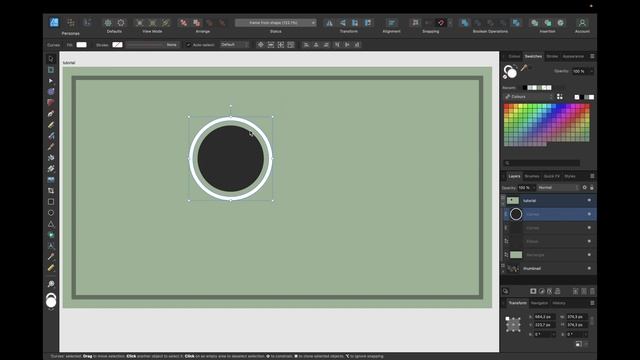 Frame from Shape in Affinity Designer 2 смотреть онлайн
