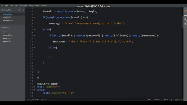 Instagram Clone Website || Insert User Data SignUp and LogIn Account using a PHP MYSQLI Part-2 смотреть онлайн