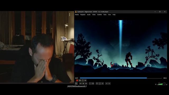 How we react, While Watching Cyberpunk Edgerunner Last ep... смотреть онлайн