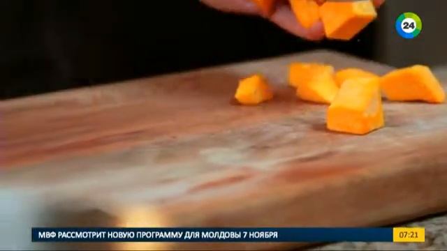 Жареная тыква с медом и орехами. Эфир от 28.10.2016 смотреть онлайн