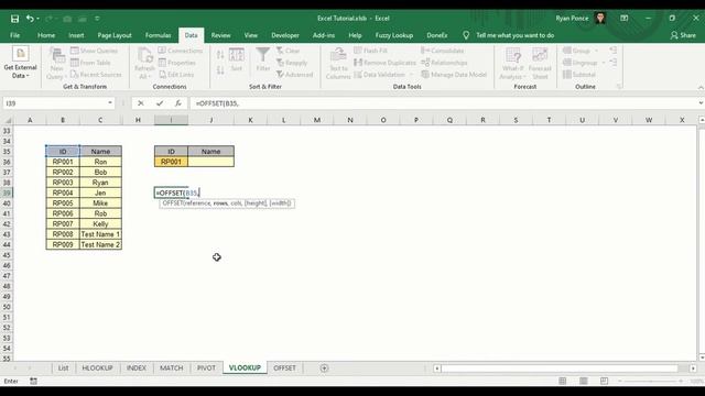 Dynamic Range Using OFFSET
