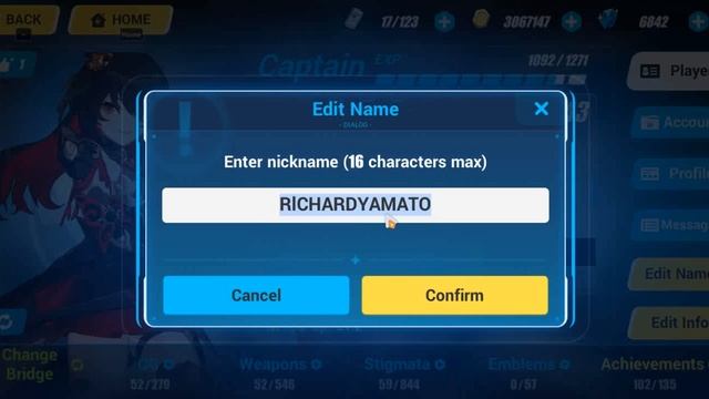 HOW TO CHANGE PLAYER NAME HONKAI IMPACT смотреть онлайн