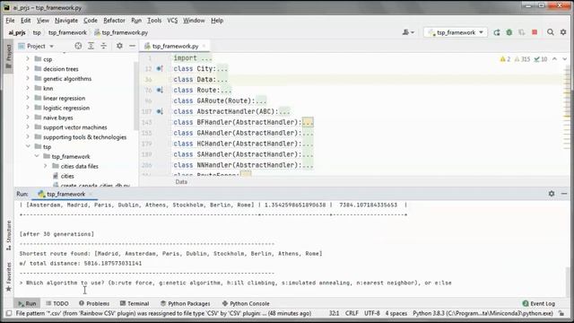 Framework + Traveling Salesman Problem + Python (public version) смотреть онлайн