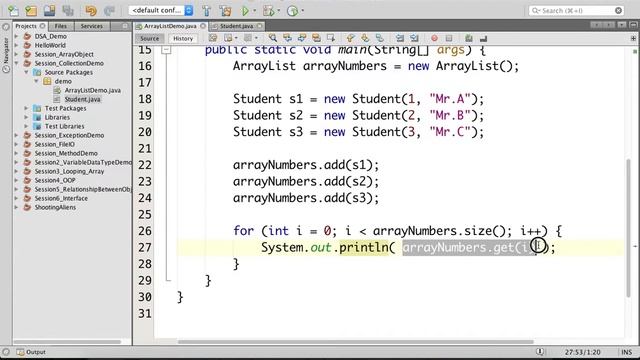 Java Beginer Collection ArrayList Part 4 (ArrayList with user-defined Object) смотреть онлайн