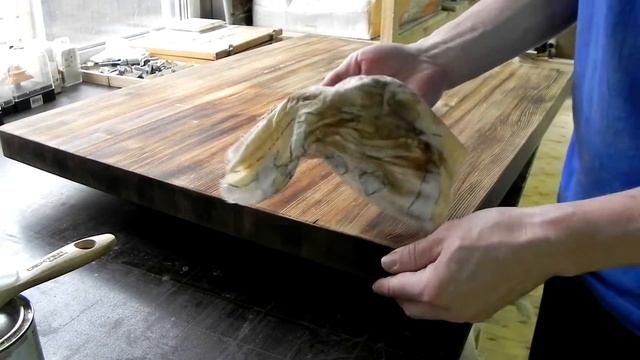Обжиг столешницы из лиственницы - мой первый опыт! смотреть онлайн