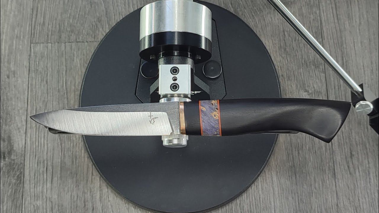 Заточка ножа Виталия Салмина. Сталь AUS 8. Гриталон. Чугун. TSPROF K03 Pro (продан) смотреть онлайн