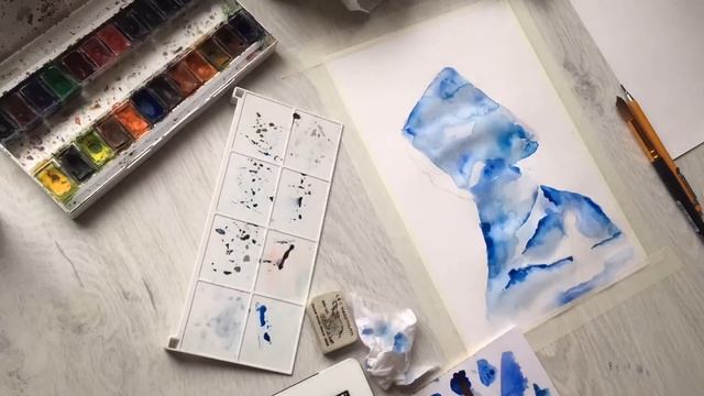 Watercolor | процесс| новогодняя иллюстрация смотреть онлайн